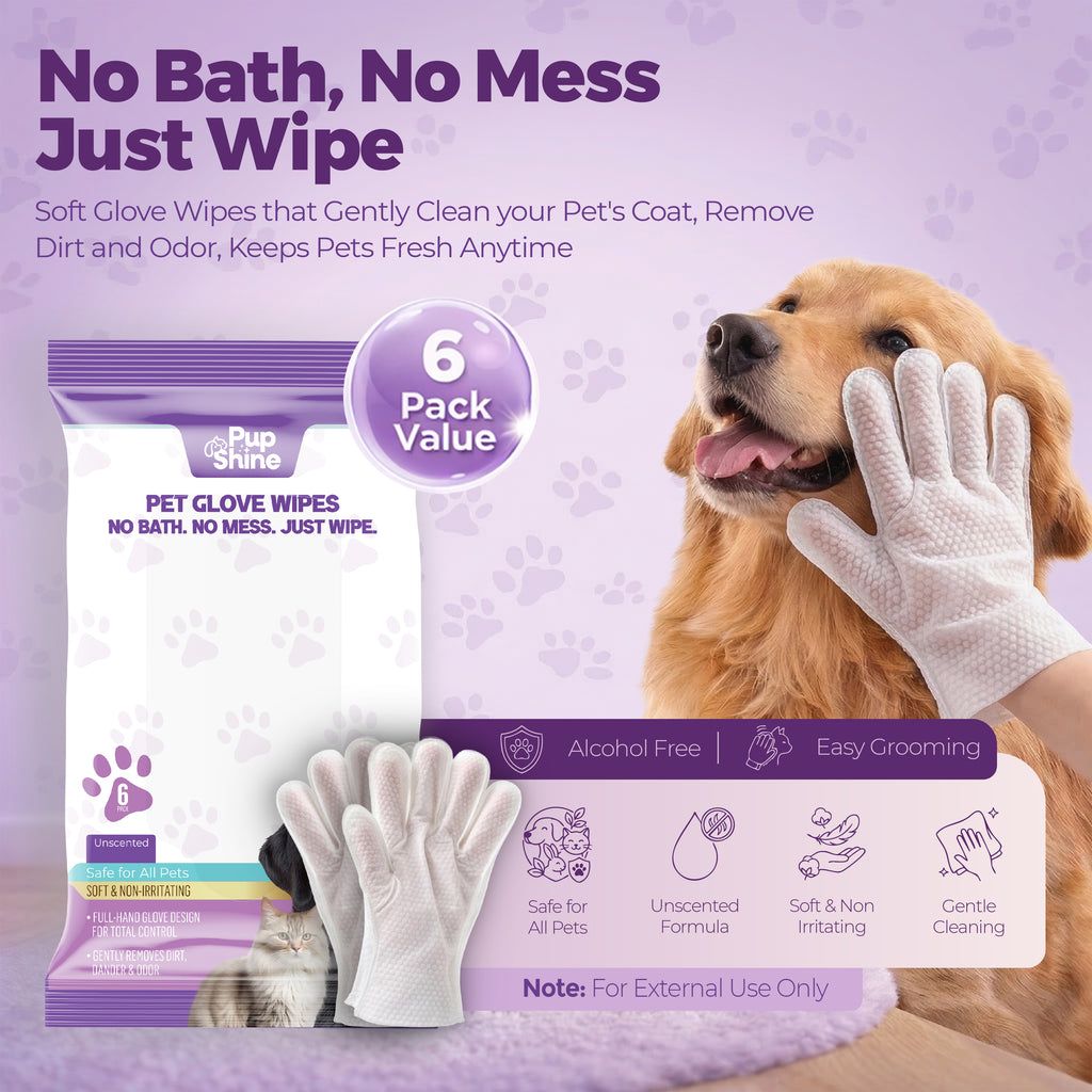 PupShine Pet Glove Wipes