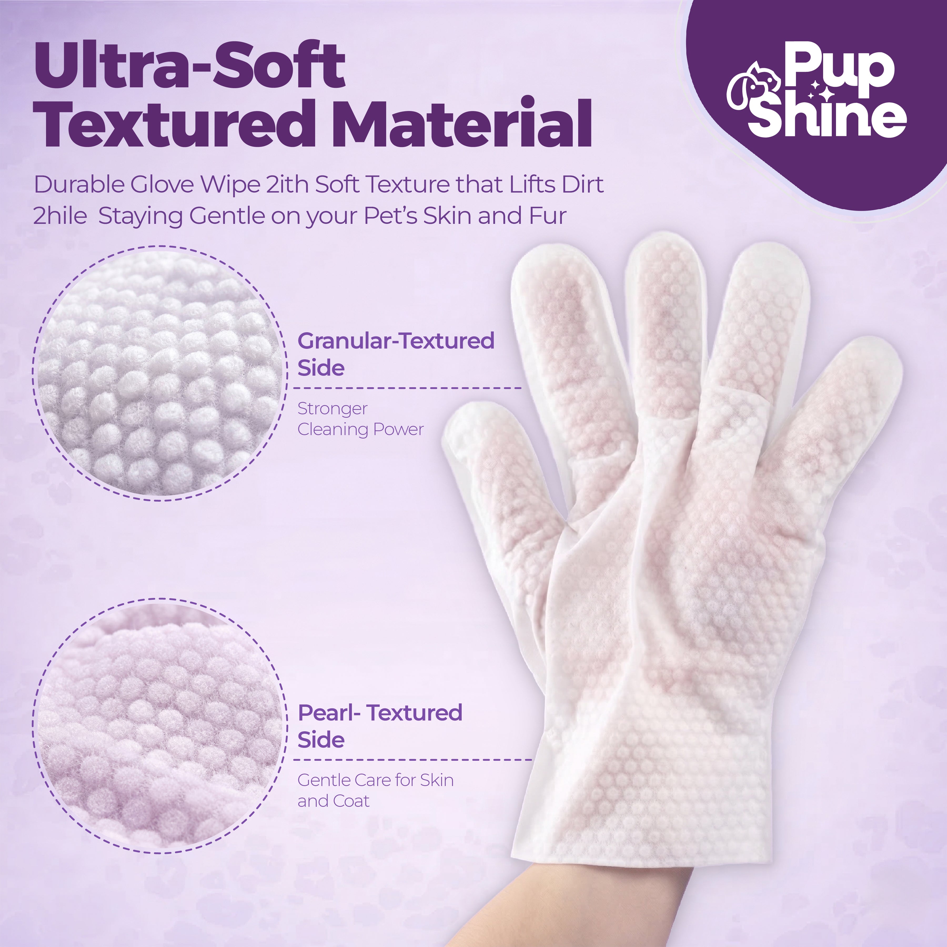 PupShine Pet Glove Wipes