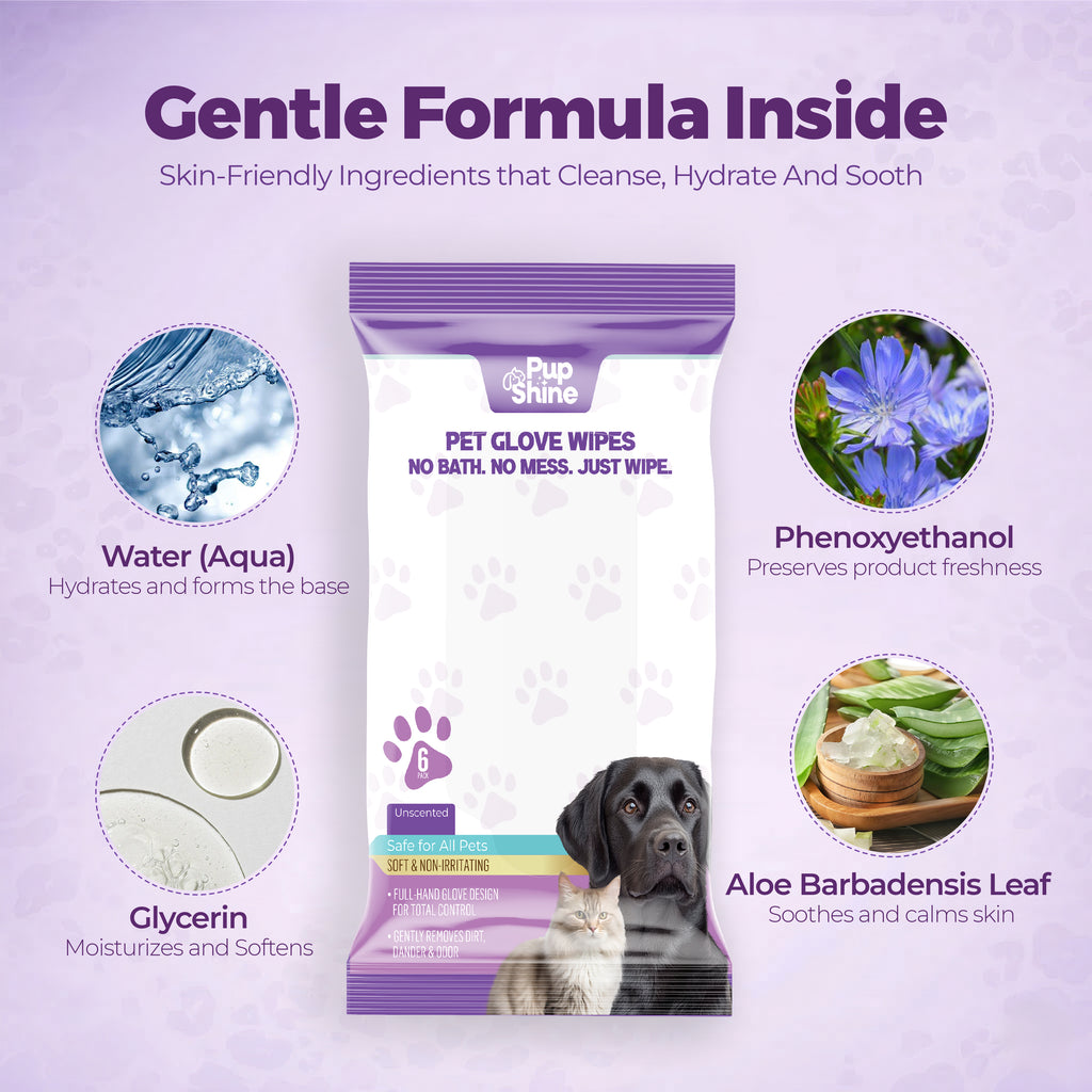 PupShine Pet Glove Wipes