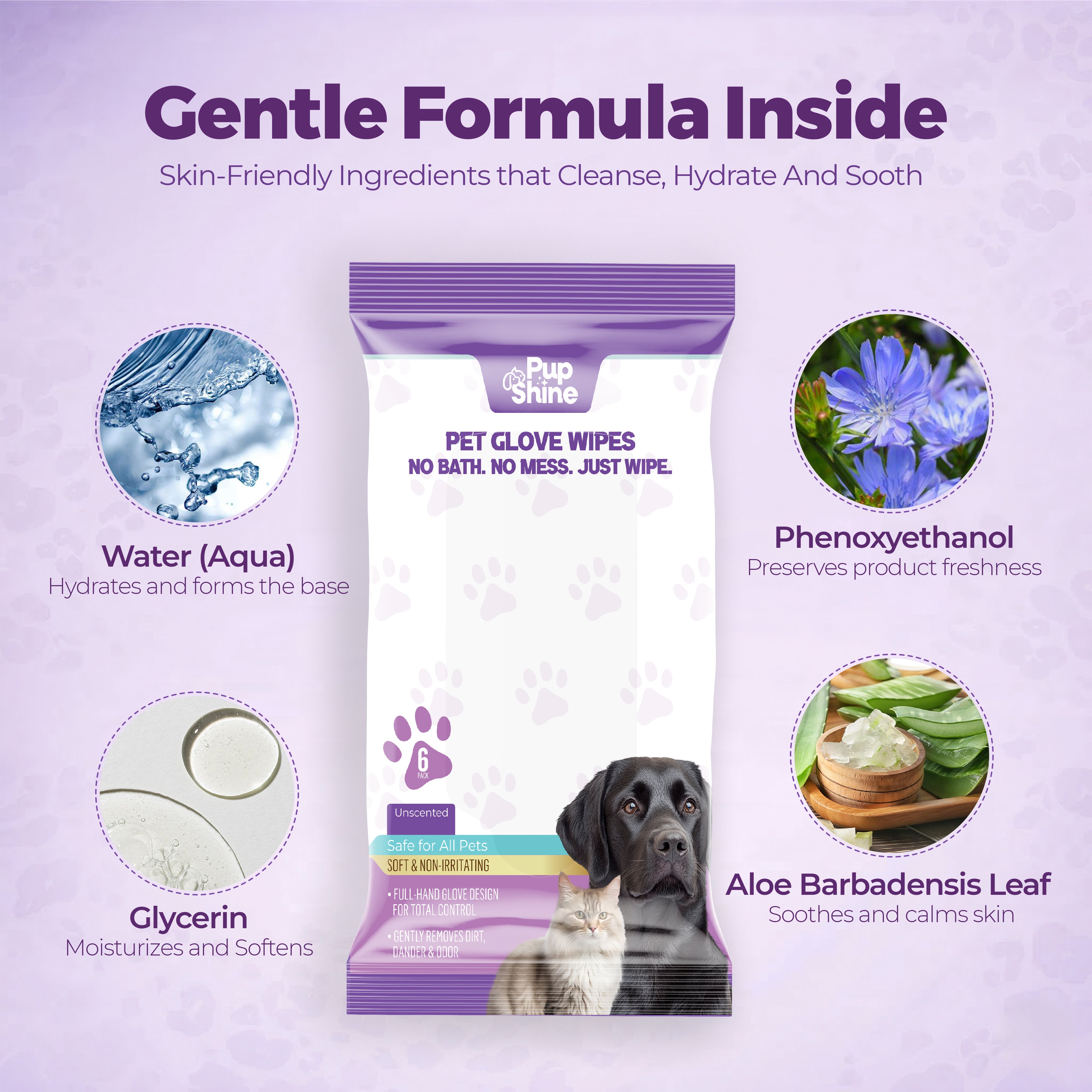 PupShine Pet Glove Wipes
